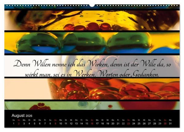 Produktbild: Mit Spr&uuml;chen und Weisheiten durch&acute;s Jahr (Wandkalender 2026 DIN A2 quer), CALVENDO Monatskalender