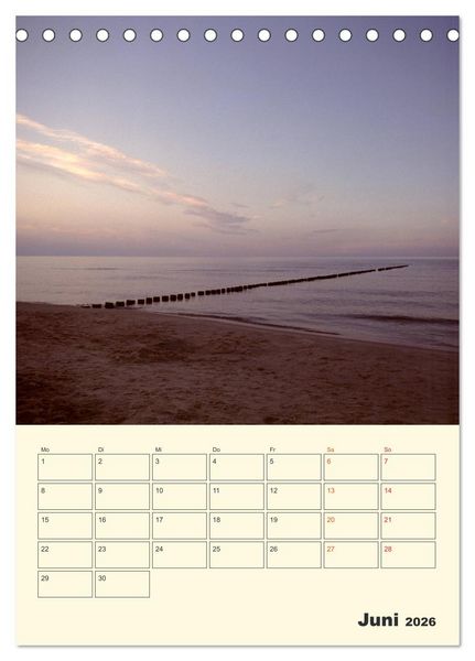 Produktbild: Usedom (Tischkalender 2026 DIN A5 hoch), CALVENDO Monatskalender