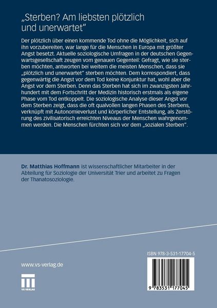 Produktbild: &bdquo;Sterben? Am liebsten pl&ouml;tzlich und unerwartet.&ldquo;