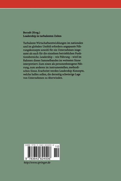 Produktbild: Leadership in turbulenten Zeiten