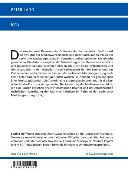 Produktbild: Das Erfordernis einer Neubewertung der Medienwerbem&auml;rkte im deutschen und europ&auml;ischen Kartellrecht