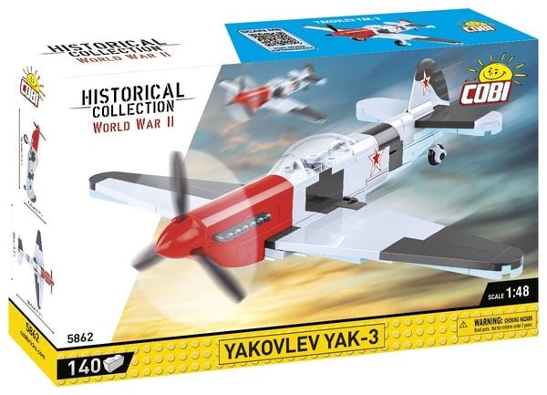 COBI Historical Collection 5862 - YAKOVLEV YAK-3, Easy Planes
