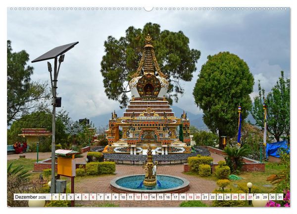Produktbild: Im Kathmandutal (hochwertiger Premium Wandkalender 2026 DIN A2 quer), Kunstdruck in Hochglanz