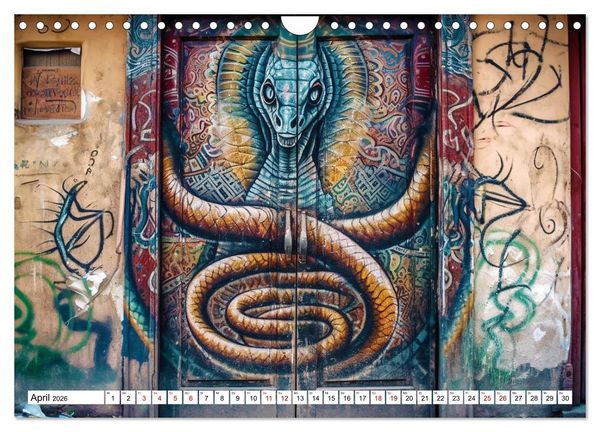 Produktbild: Street Art Graffiti (Wandkalender 2026 DIN A4 quer), CALVENDO Monatskalender