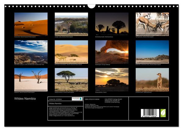 Produktbild: Wildes Namibia (Wandkalender 2026 DIN A3 quer), CALVENDO Monatskalender