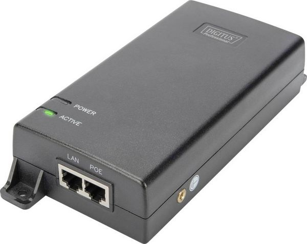 Produktbild: Digitus DN-95104 PoE Injektor 1 GBit/s IEEE 802.3at (25.5 W), IEEE 802.3af (12.95 W)