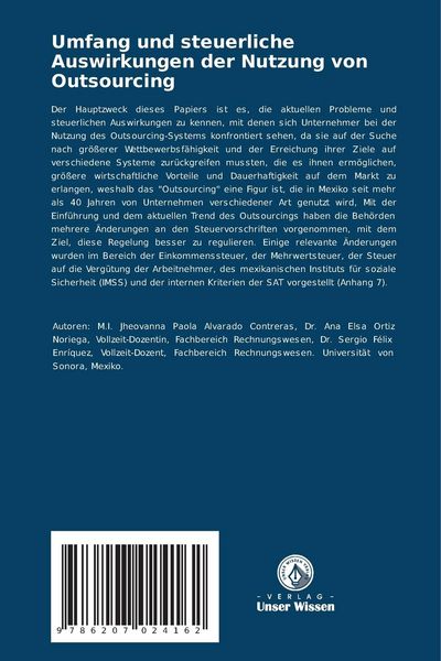 Produktbild: Umfang und steuerliche Auswirkungen der Nutzung von Outsourcing