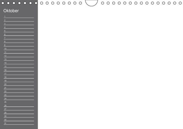 Produktbild: Bastelkalender mit Planerfunktion / F&uuml;r Schwarz - Wei&szlig; - Seher (Wandkalender immerw&auml;hrend DIN A4 quer)