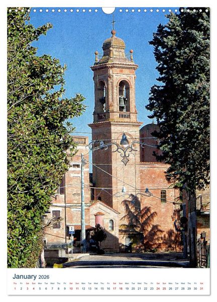 Produktbild: Umbrian Bell Towers (Wall Calendar 2026 DIN A3 portrait), CALVENDO 12 Month Wall Calendar