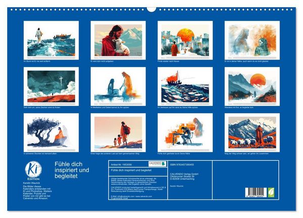 Produktbild: F&uuml;hle dich inspiriert und begleitet (Wandkalender 2026 DIN A2 quer), CALVENDO Monatskalender