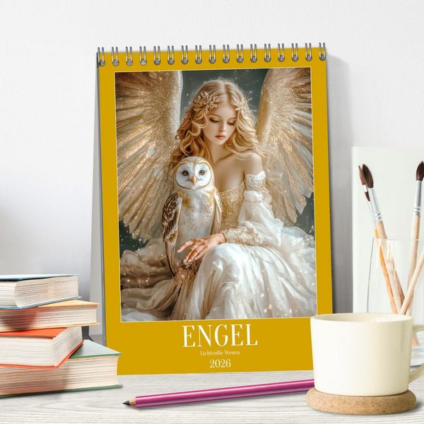 Produktbild: Engel - Lichtvolle Wesen (Tischkalender 2026 DIN A5 hoch), CALVENDO Monatskalender