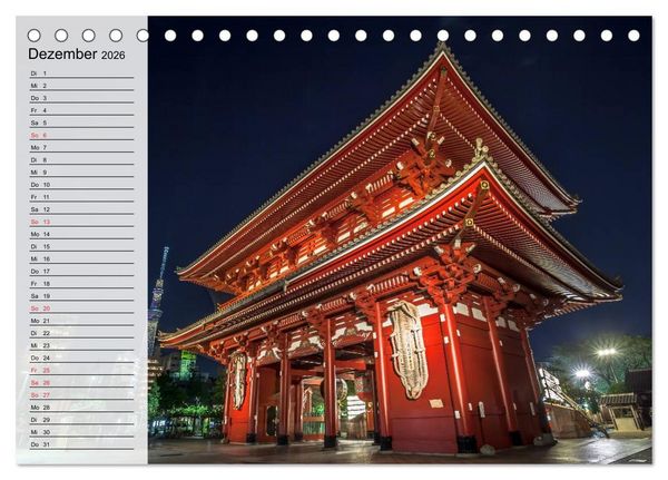 Produktbild: Japan. Im Land der aufgehenden Sonne (Tischkalender 2026 DIN A5 quer), CALVENDO Monatskalender
