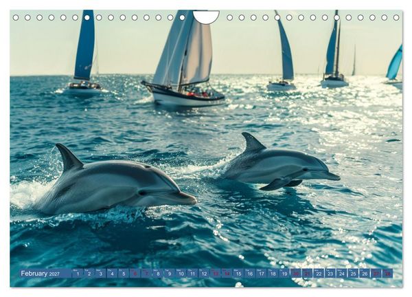 Produktbild: When Dolphins Dance with Us (Wall Calendar 2027 DIN A4 landscape), CALVENDO 12 Month Wall Calendar