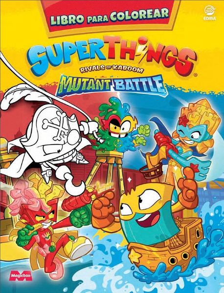 Produktbild: Libro para colorear Superthings Mutant Battle - Espa&ntilde;a