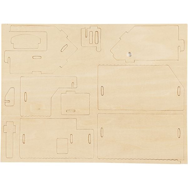 Produktbild: Creativ Company 3D-Figuren zum Zusammensetzen, Haus mit Terrasse, Gr&ouml;&szlig;e 19x17,5x15, 1 Stk