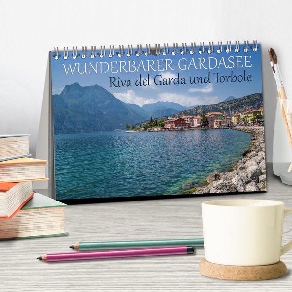 Produktbild: WUNDERBARER GARDASEE Riva del Garda und Torbole (Tischkalender 2026 DIN A5 quer), CALVENDO Monatskalender