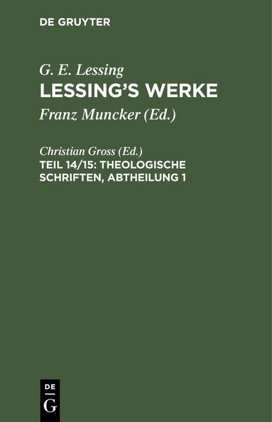 Produktbild: Theologische Schriften, Abtheilung 1