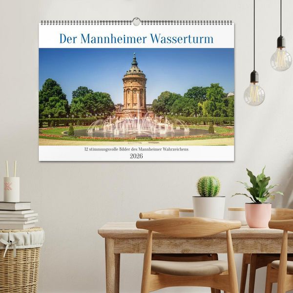 Produktbild: Der Mannheimer Wasserturm (Wandkalender 2026 DIN A2 quer), CALVENDO Monatskalender