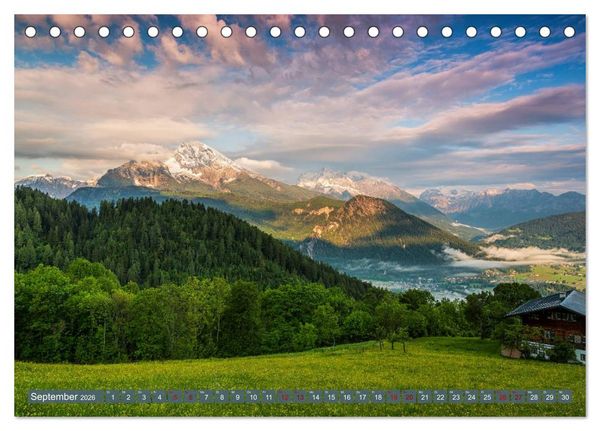 Produktbild: Unterwegs im Berchtesgadener Land 2026 (Tischkalender 2026 DIN A5 quer), CALVENDO Monatskalender