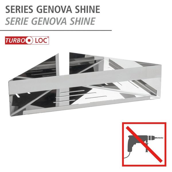 Produktbild: Turbo-Loc&reg; Eckablage Mod. Genova Shine, Befestigen ohne bohren