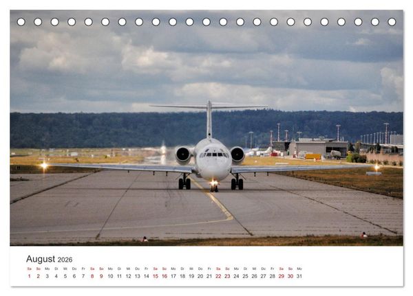 Produktbild: Ein Jahr am Flughafen Stuttgart (Tischkalender 2026 DIN A5 quer), CALVENDO Monatskalender