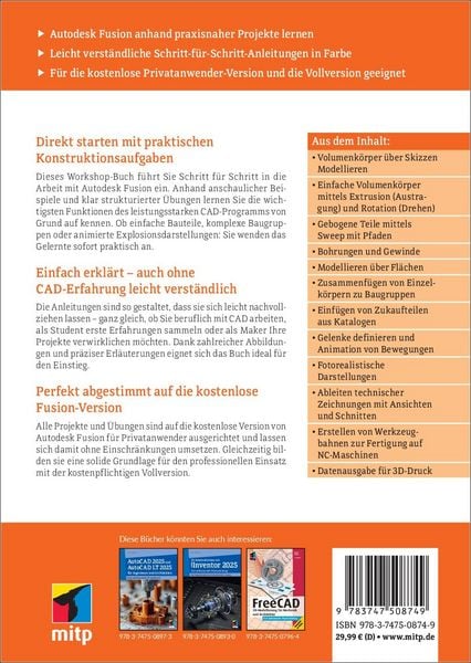 Produktbild: Autodesk Fusion - Der praktische Einstieg in die 3D-Modellierung
