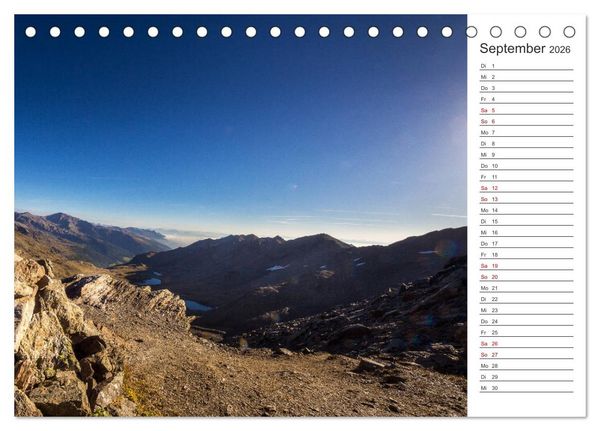 Produktbild: Bergseen im Ultental (Tischkalender 2026 DIN A5 quer), CALVENDO Monatskalender