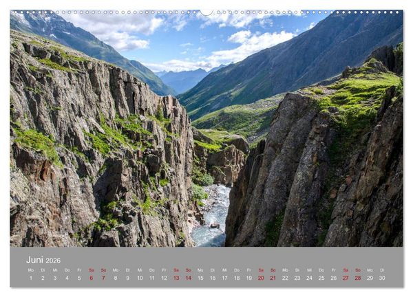 Produktbild: Das Stubaital in Tirol - Gipfelsturm und Gletscherseen (Wandkalender 2026 DIN A2 quer), CALVENDO Monatskalender