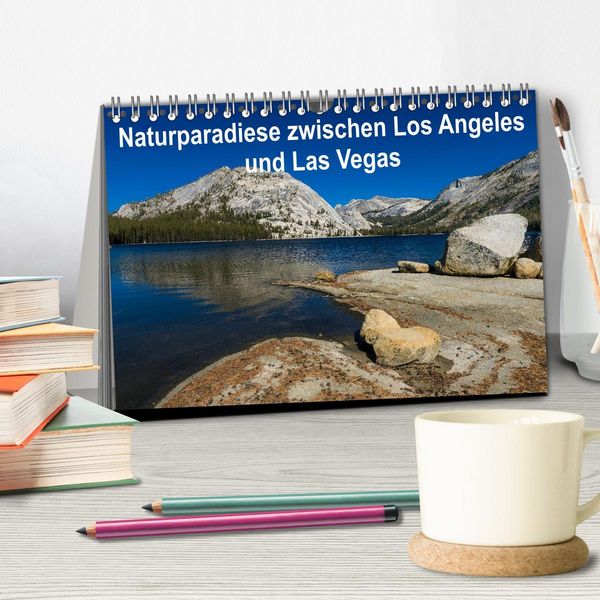 Produktbild: Naturparadiese zwischen Los Angeles und Las Vegas (Tischkalender 2026 DIN A5 quer), CALVENDO Monatskalender
