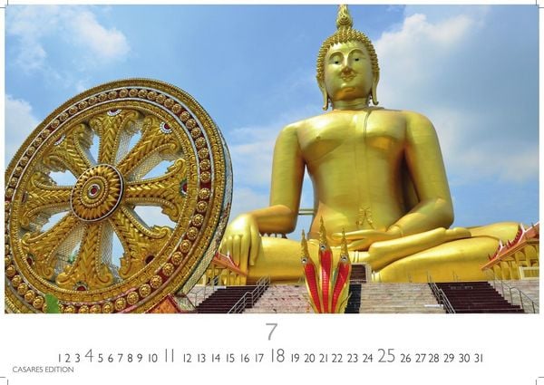 Produktbild: Buddhas Kalender 2027 &ndash; Wandkalender | Fotokalender Asien 24x35cm -Spirituelle Abbildungen Buddhas | Perfekt f&uuml;r Meditation & Raumdekoration