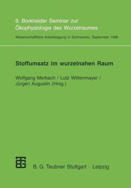Produktbild: Stoffumsatz im wurzelnahen Raum