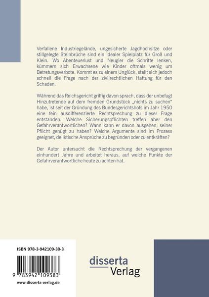 Produktbild: Die Verkehrssicherungspflicht auf privaten Grundst&uuml;cken - Haftung auch gegen&uuml;ber unbefugten Nutzern?