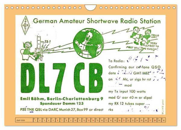 Produktbild: Amateurfunk in West-Berlin (Wandkalender 2026 DIN A4 quer), CALVENDO Monatskalender