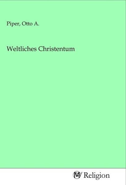 Produktbild: Weltliches Christentum