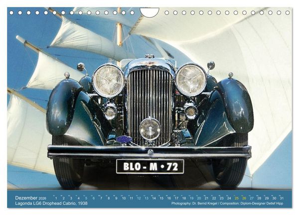 Produktbild: Oldtimer auf 5 Kontinenten (Wandkalender 2026 DIN A4 quer), CALVENDO Monatskalender