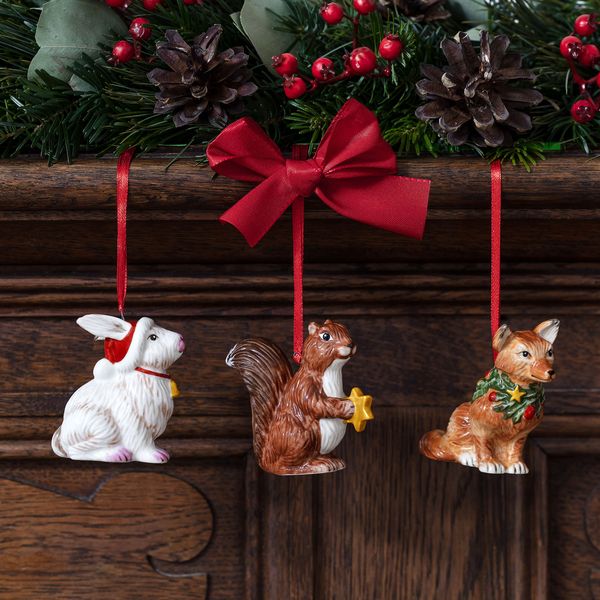 Nostalgic Ornaments Ornamente Waldtiere, Set 3tlg.