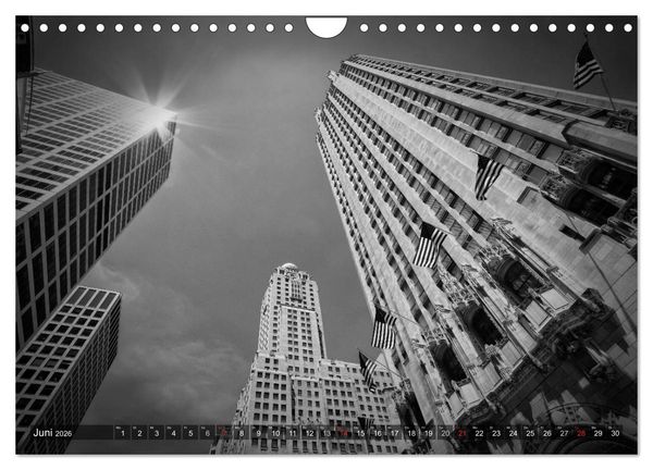 Produktbild: CHICAGO Monochrom (Wandkalender 2026 DIN A4 quer), CALVENDO Monatskalender