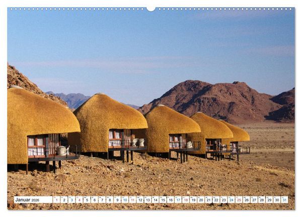 Produktbild: Namibia, Faszination W&uuml;ste und Tierwelt (hochwertiger Premium Wandkalender 2026 DIN A2 quer), Kunstdruck in Hochglanz