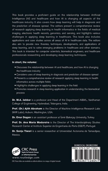Produktbild: Deep Learning in Biomedical and Health Informatics