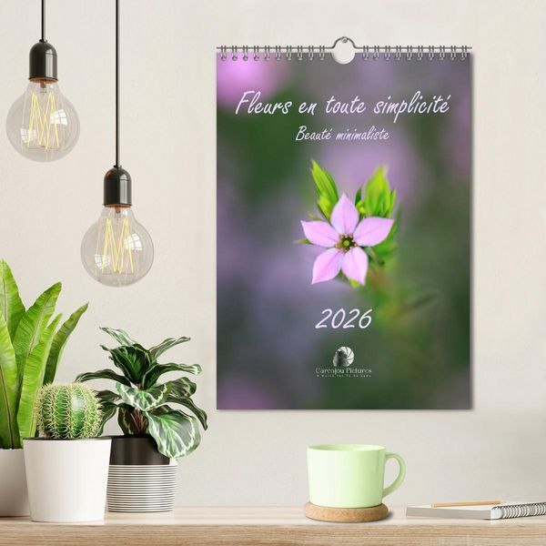 Produktbild: Fleurs en toute simplicit&eacute; - Beaut&eacute; minimaliste (Calendrier mural 2026 DIN A4 horizontal), CALVENDO calendrier mensuel