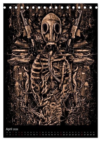 Produktbild: BLOODBOY/ HORROR ILLUSTRATION V1 (Tischkalender 2026 DIN A5 hoch), CALVENDO Monatskalender