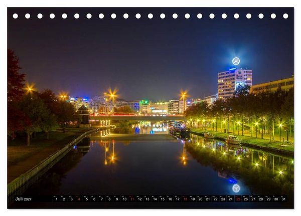 Produktbild: City Lights Saarbr&uuml;cken (Tischkalender 2027 DIN A5 quer), CALVENDO Monatskalender
