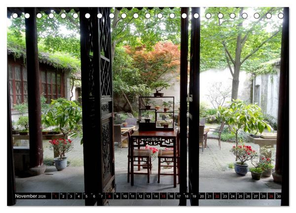 Produktbild: Im chinesischen Garten (Tischkalender 2026 DIN A5 quer), CALVENDO Monatskalender