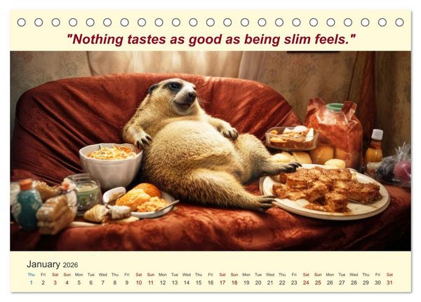 Produktbild: The funniest way to your dream figure (Desk Calendar 2026 DIN A5 landscape), CALVENDO 12 Month DeskCalendar