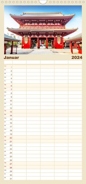 Produktbild: Familienplaner Tokio entdecken (Wandkalender 2023 , 21 cm x 45 cm, hoch)