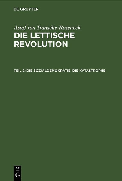 Produktbild: Die Sozialdemokratie. Die Katastrophe