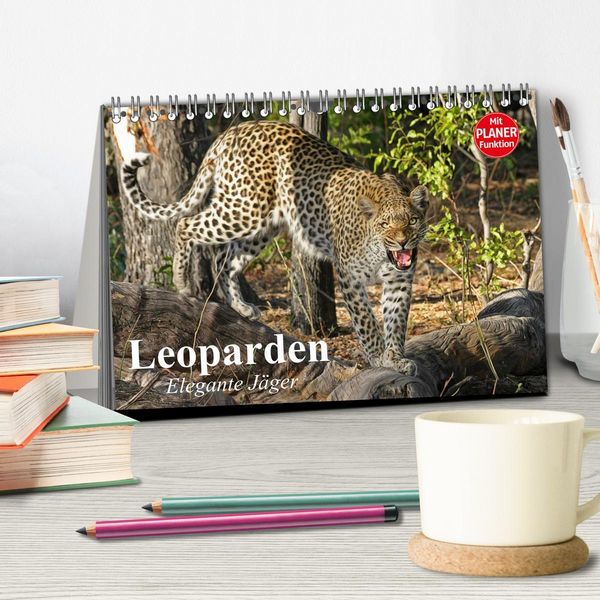 Produktbild: Leoparden. Elegante J&auml;ger (Tischkalender 2026 DIN A5 quer), CALVENDO Monatskalender
