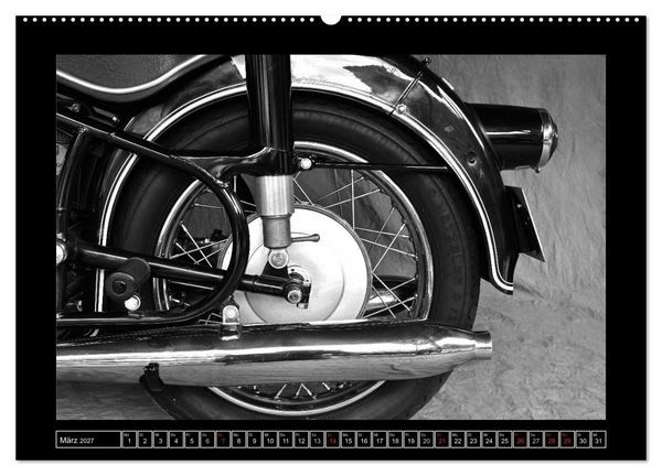 Produktbild: BMW R69S in schwarzweiss (Wandkalender 2027 DIN A2 quer), CALVENDO Monatskalender