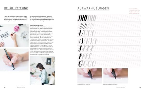 Produktbild: Handlettering Alphabete &ndash; Das &Uuml;bungsheft mit original Tombow ABT Dual Brush Pen