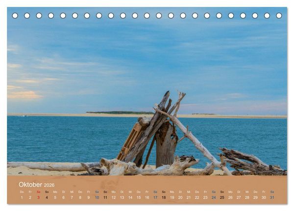Produktbild: Die Bretagne - Sonne und das Meer (Tischkalender 2026 DIN A5 quer), CALVENDO Monatskalender